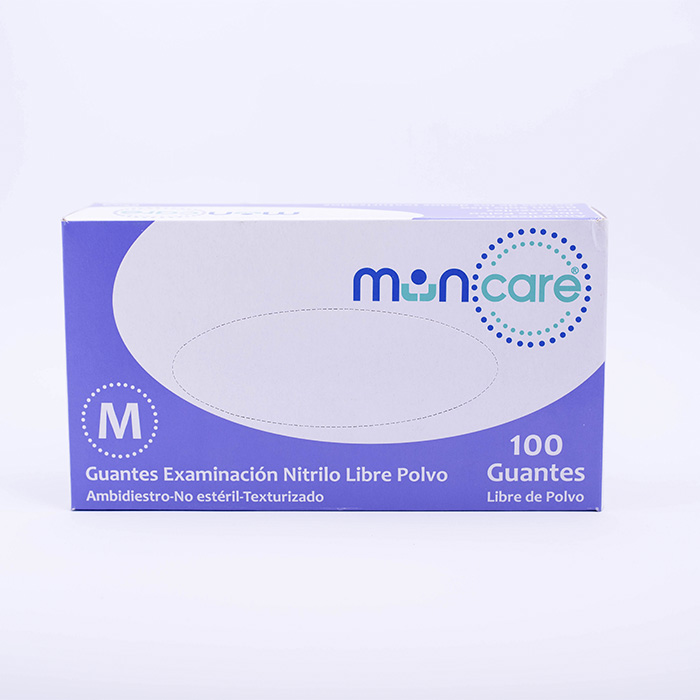 Guantes Examinación Nitrilo libre de polvo 100 uni